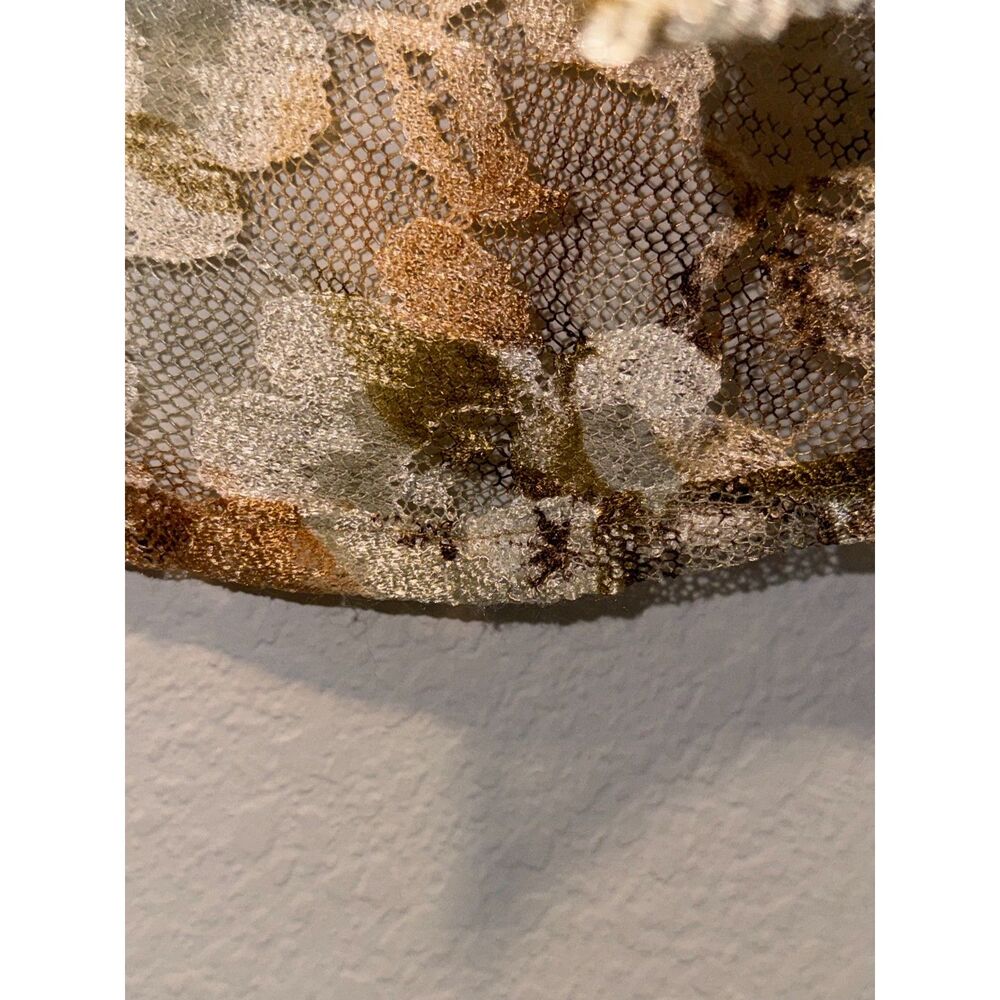 Rare Vintage 80s GUYREX El Paso Texas Sheer Floral Lace Duster Pageant Couture - Picture 8 of 10